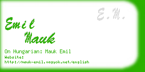 emil mauk business card